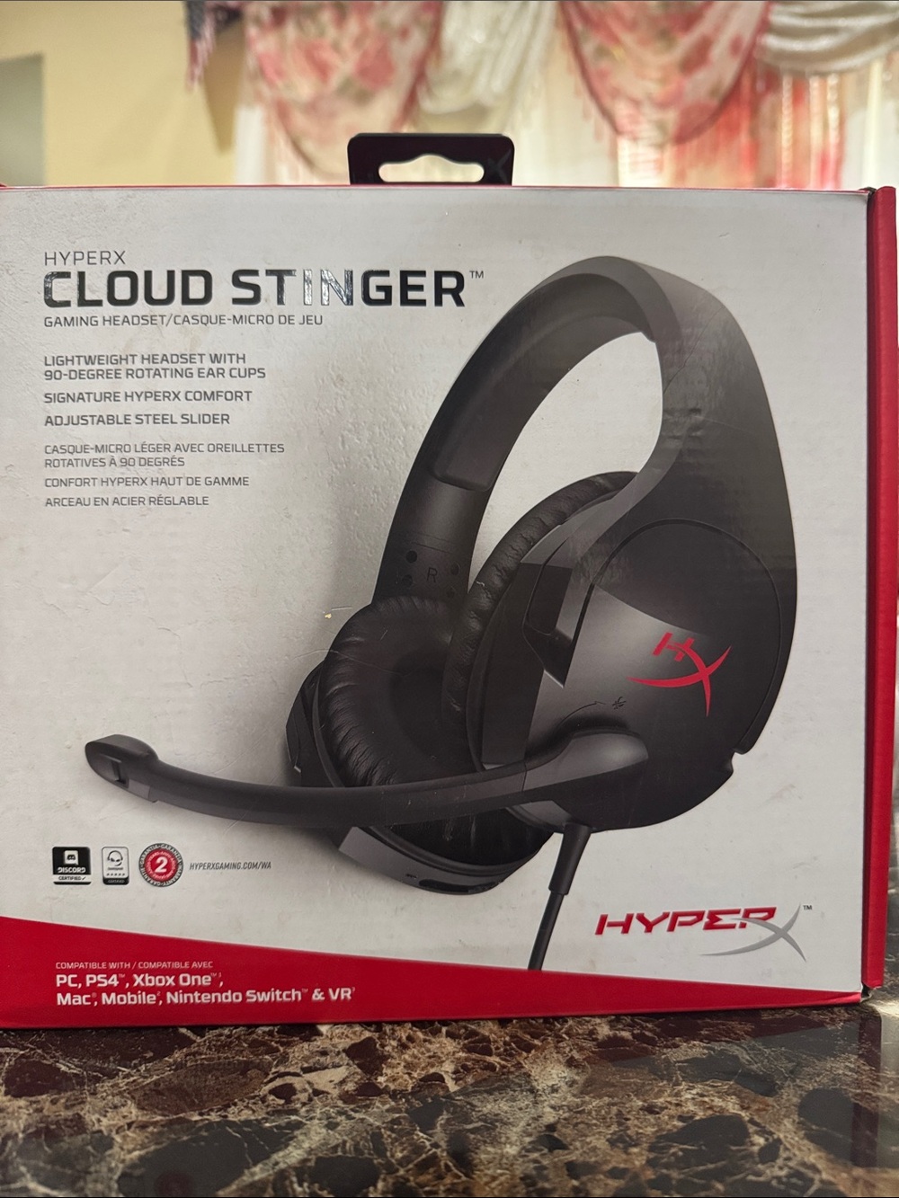 Hype Over-Ear Gaming Headset in Black with Red Logo